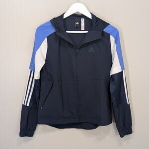 Adidas Athletics Sport ID Wind Jacket Navy Blue White - Size XS
